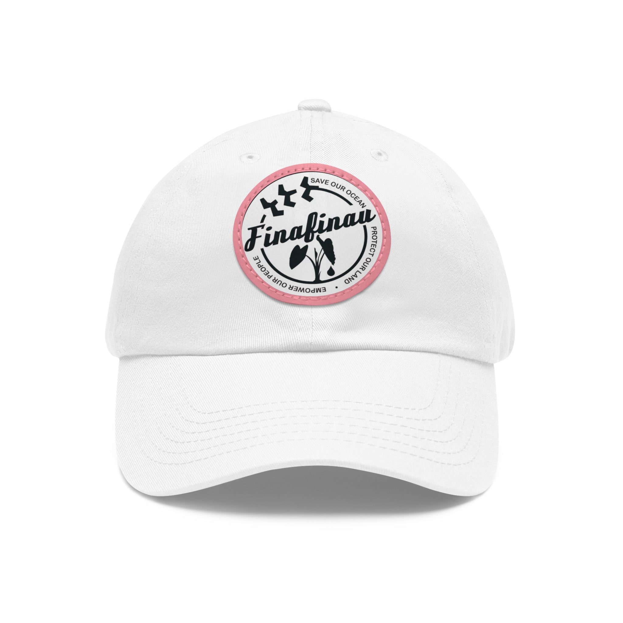 Finafinau Logo — Round Leather Patch Hat