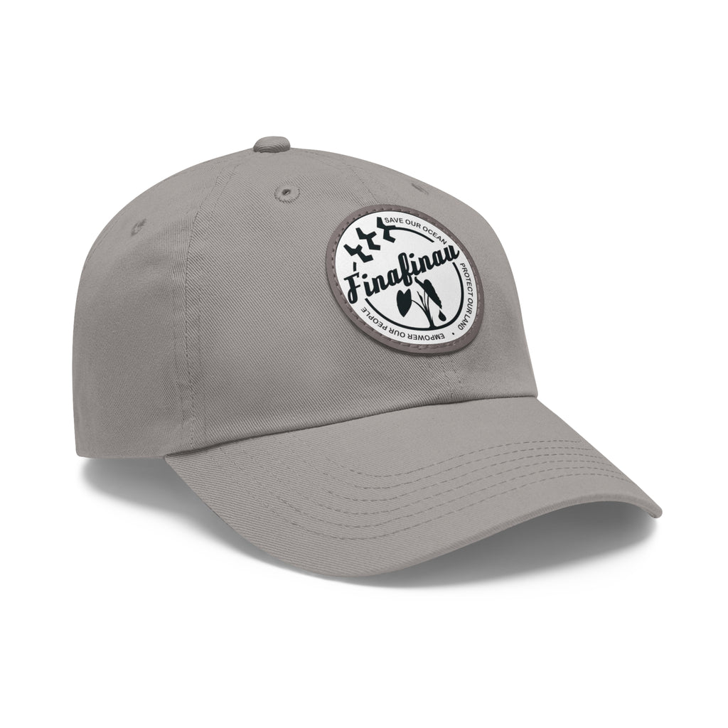 Finafinau Logo — Round Leather Patch Hat