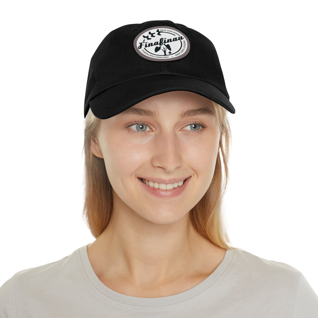 Finafinau Logo — Round Leather Patch Hat