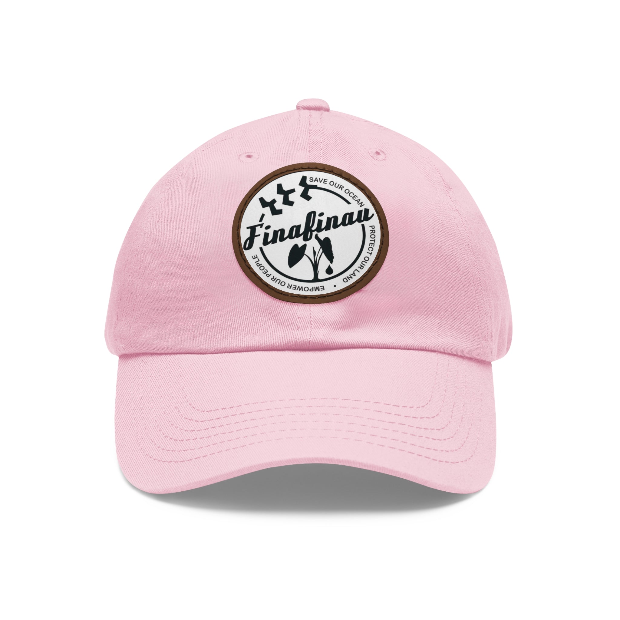 Finafinau Logo — Round Leather Patch Hat