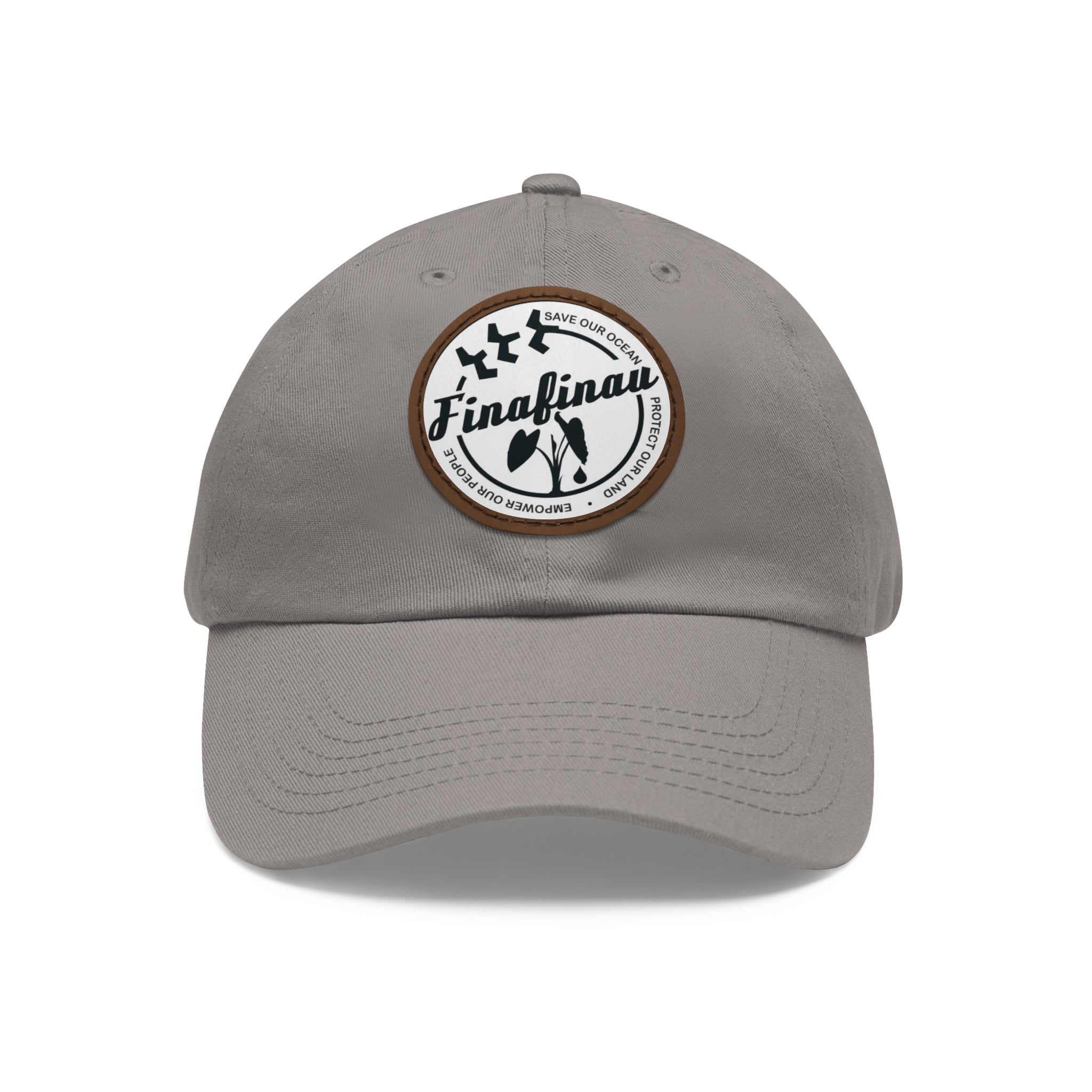 Finafinau Logo — Round Leather Patch Hat