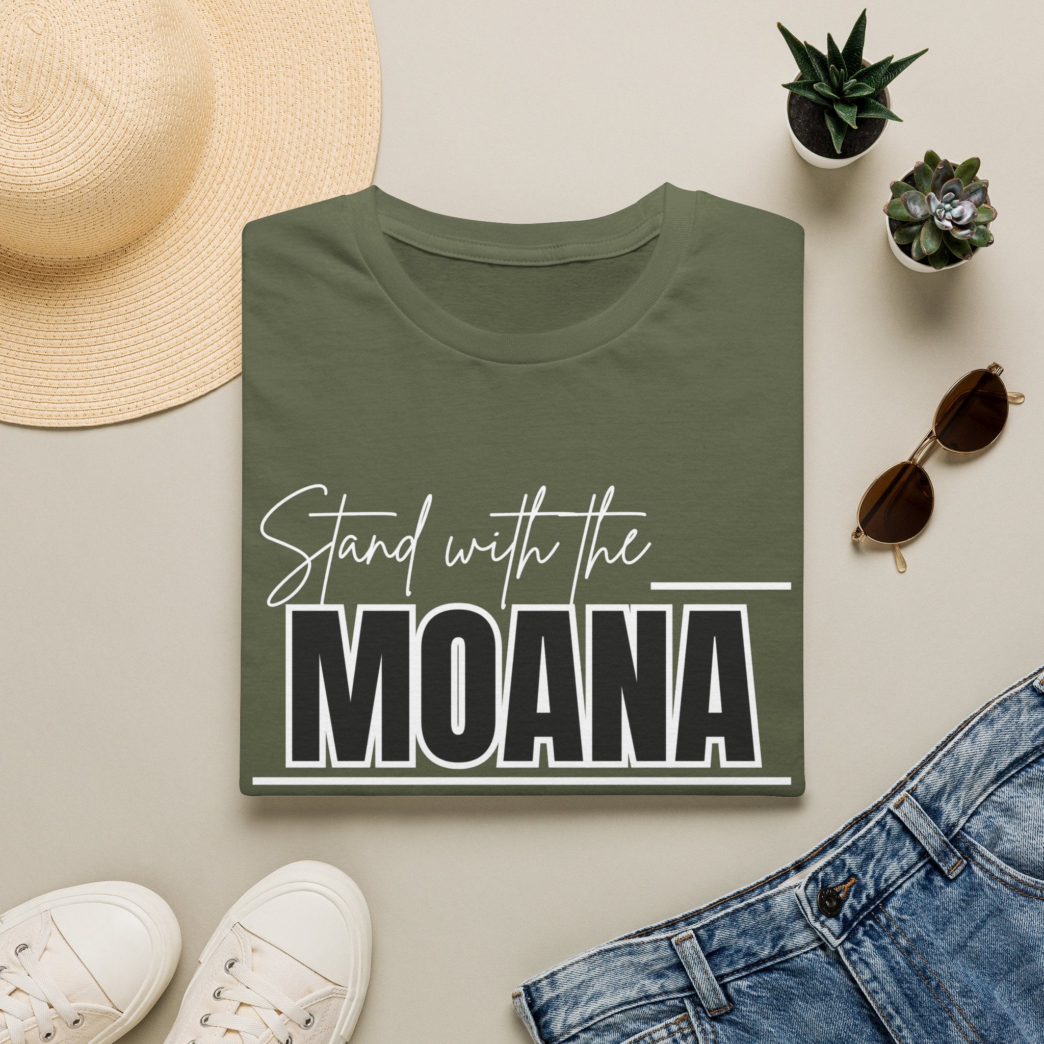 Stand With the Moana T-Shirt (White font)