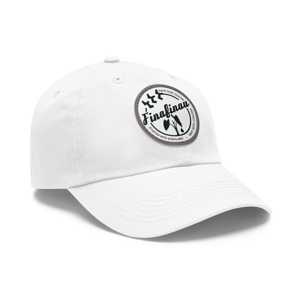 Finafinau Logo — Round Leather Patch Hat