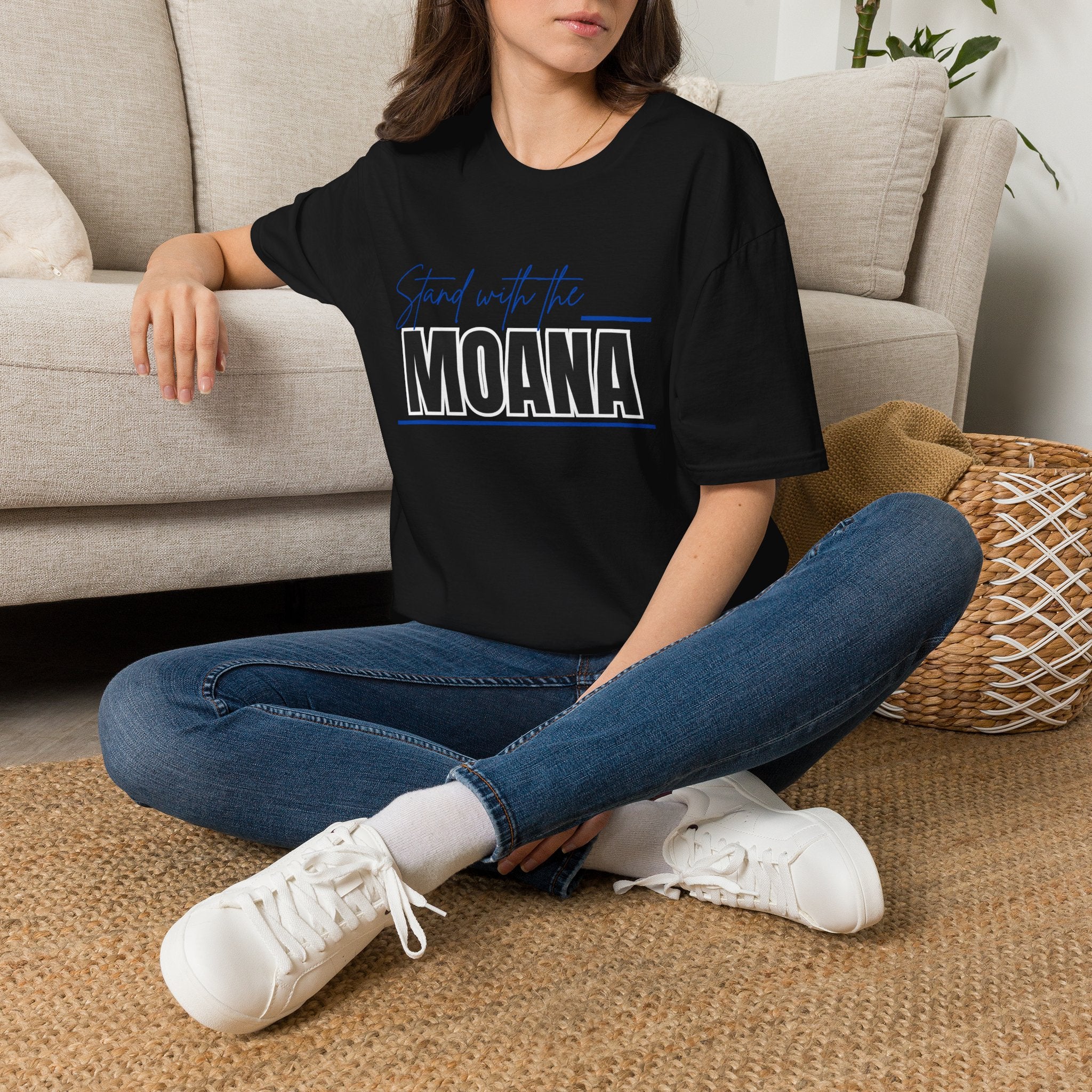 Stand With the Moana T-Shirt (Blue font)