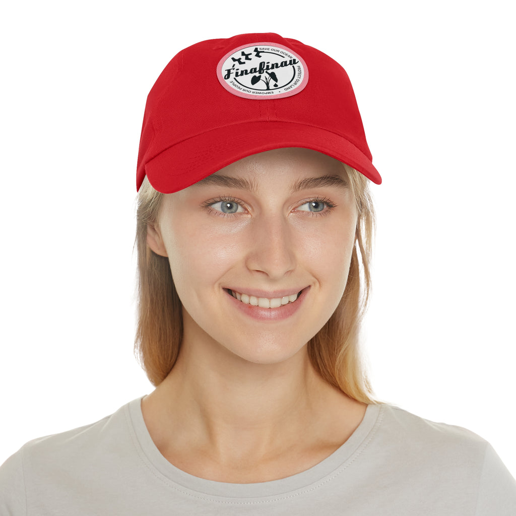 Finafinau Logo — Round Leather Patch Hat