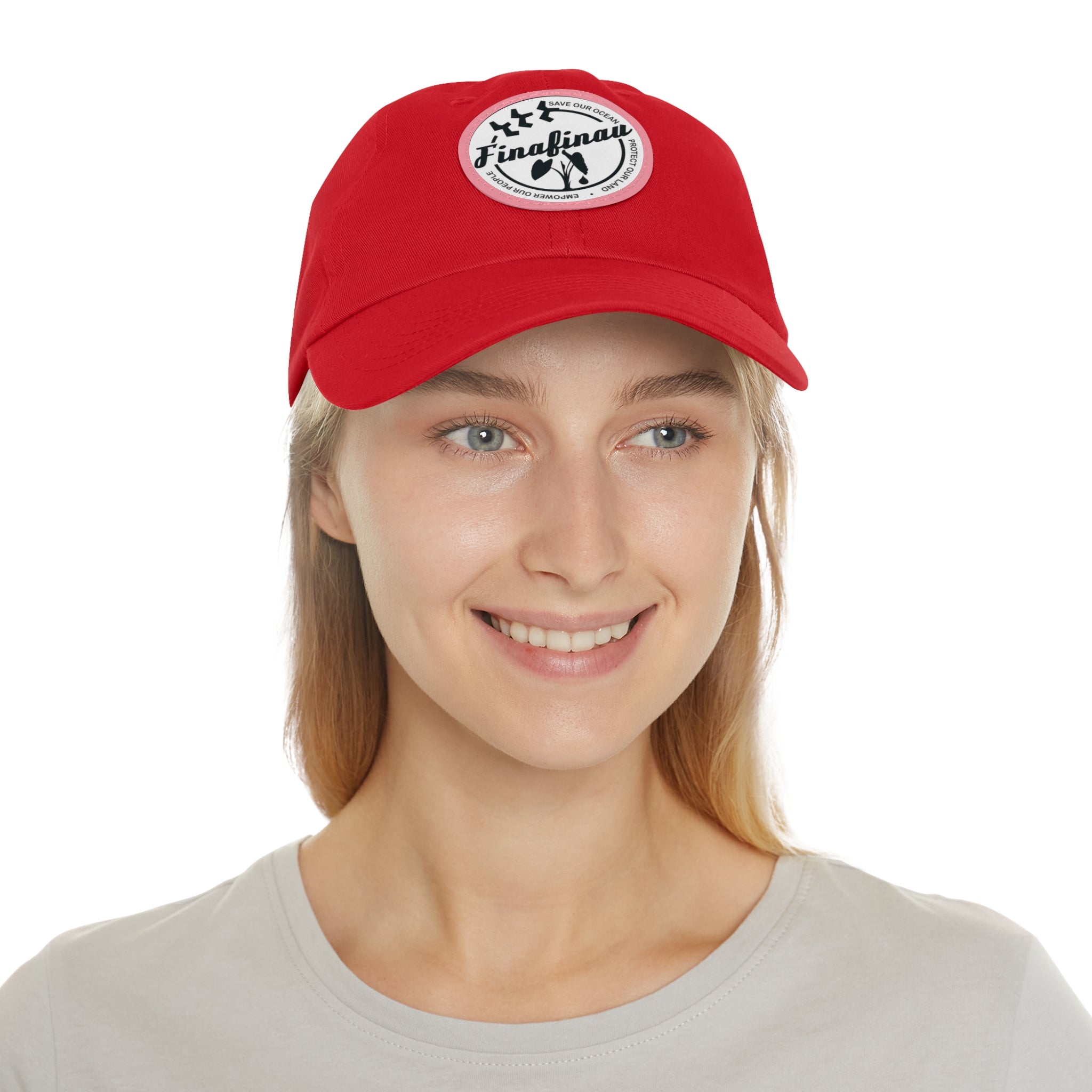 Finafinau Logo — Round Leather Patch Hat