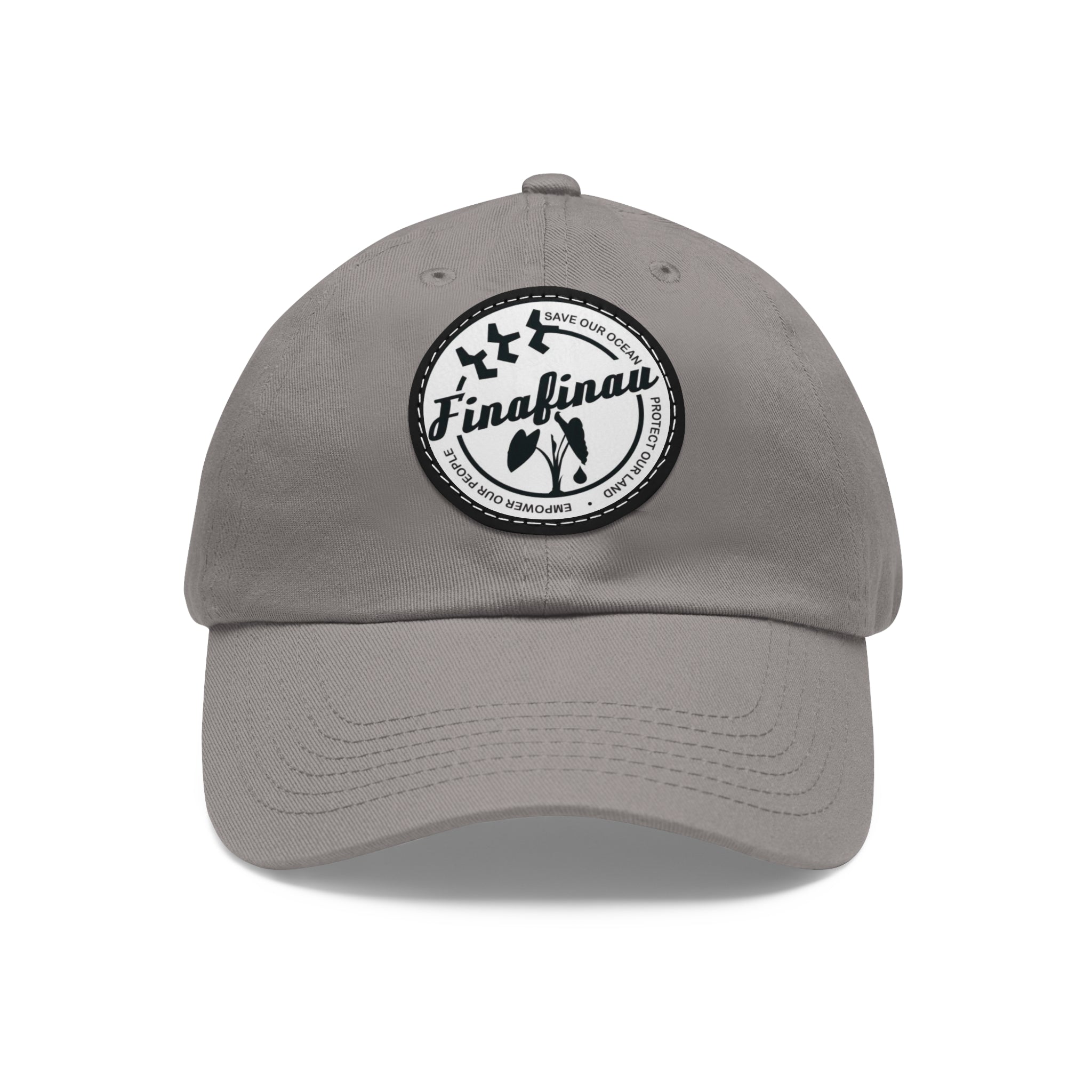 Finafinau Logo — Round Leather Patch Hat