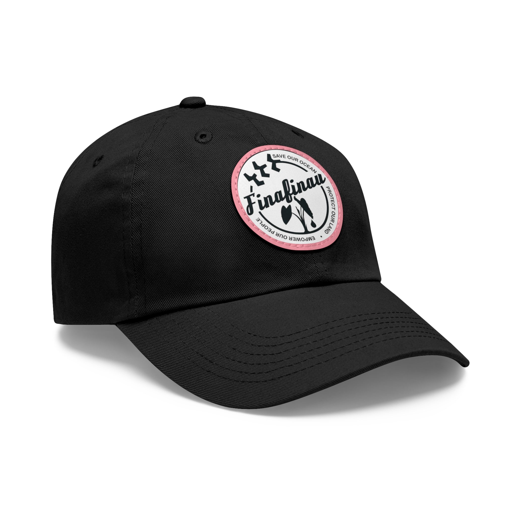 Finafinau Logo — Round Leather Patch Hat