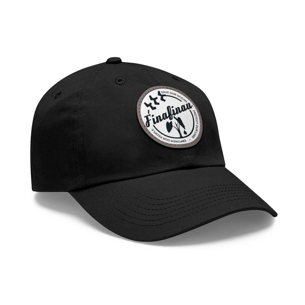 Finafinau Logo — Round Leather Patch Hat
