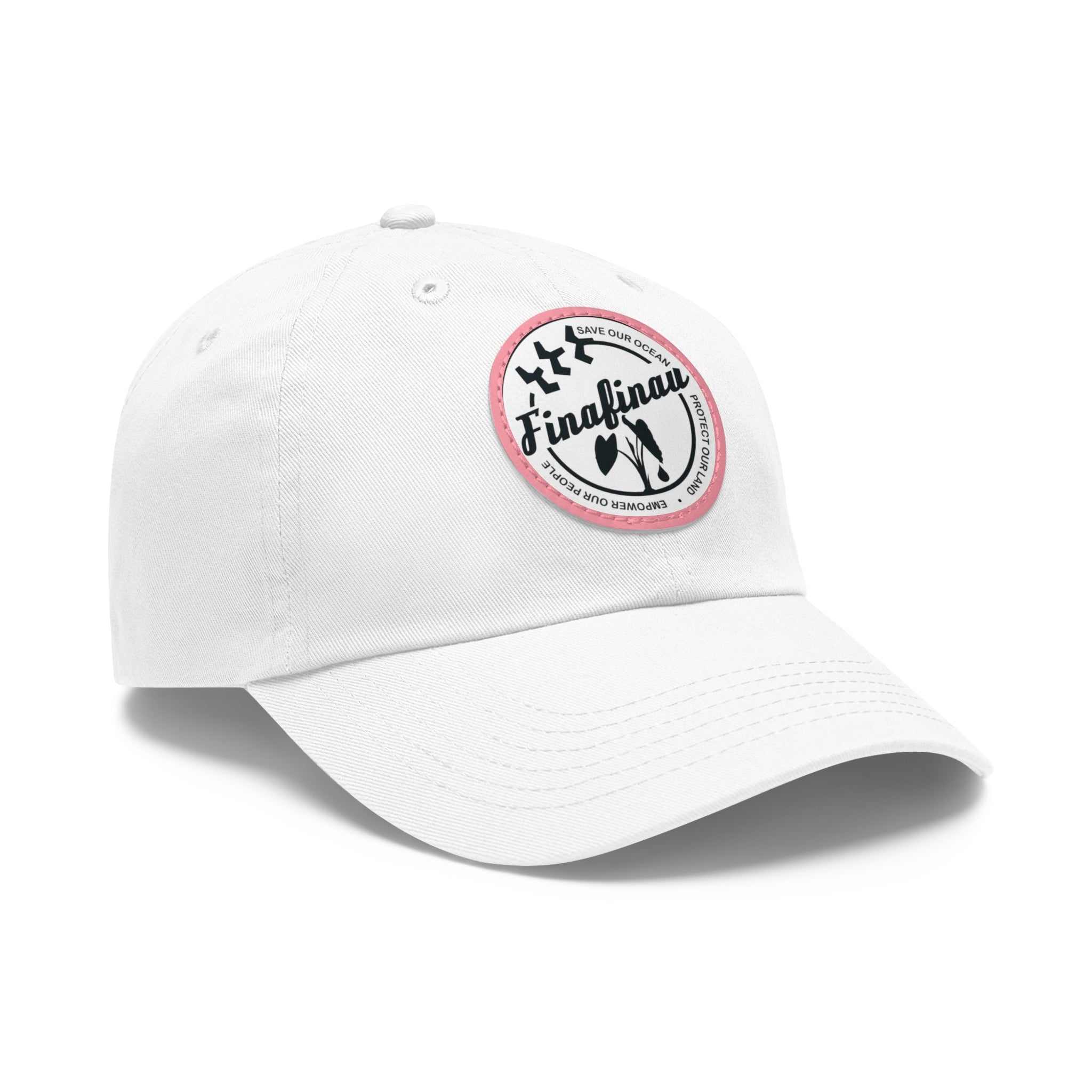 Finafinau Logo — Round Leather Patch Hat
