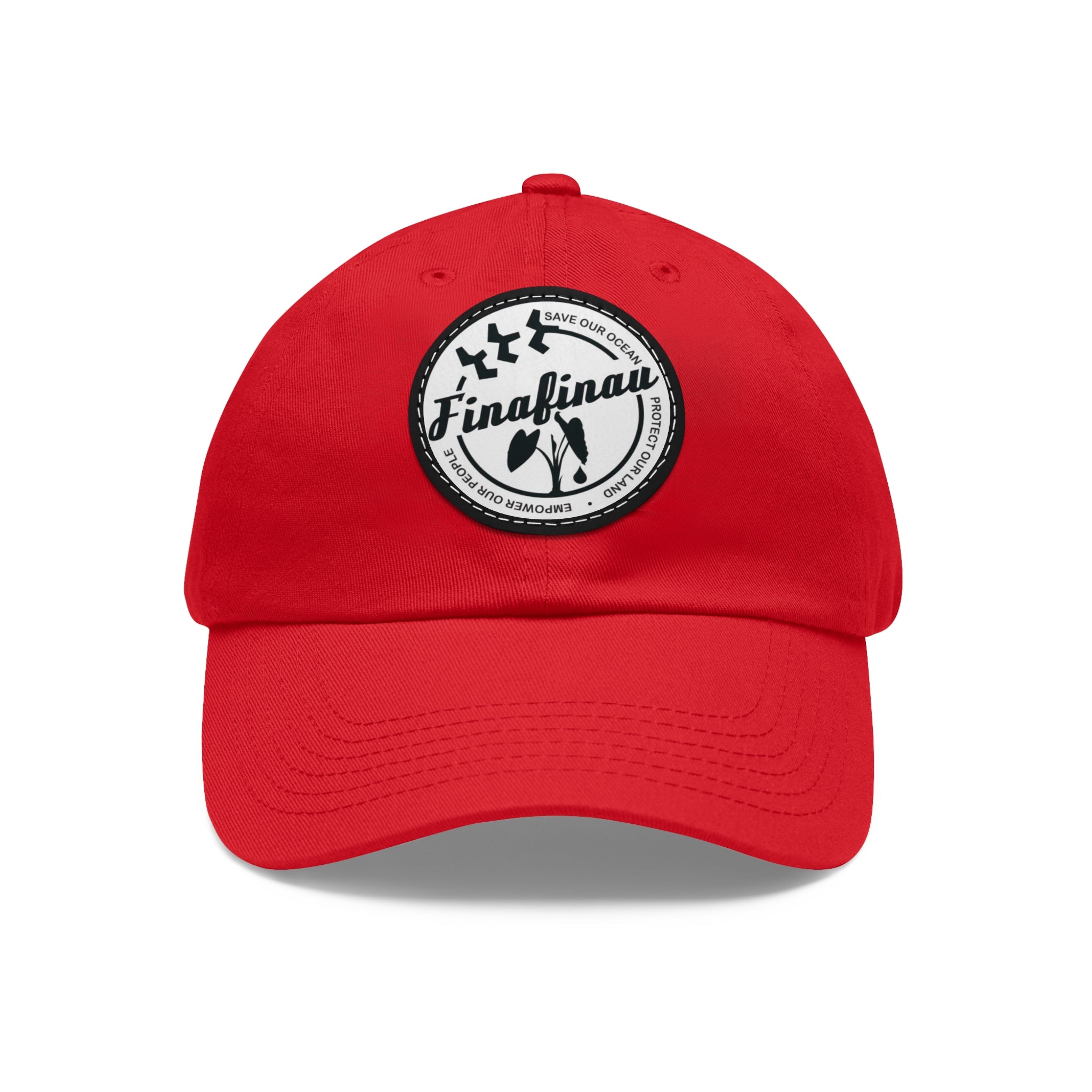 Finafinau Logo — Round Leather Patch Hat