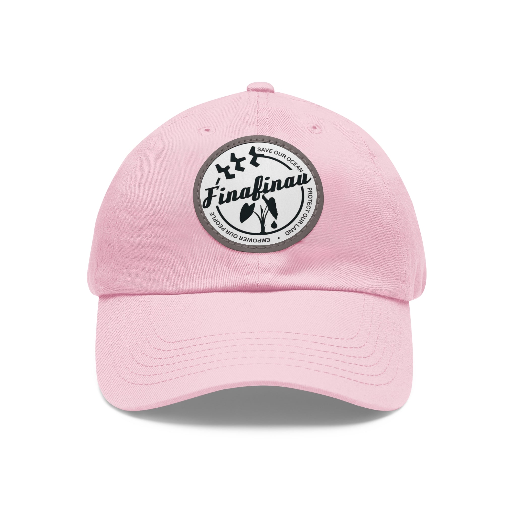 Finafinau Logo — Round Leather Patch Hat