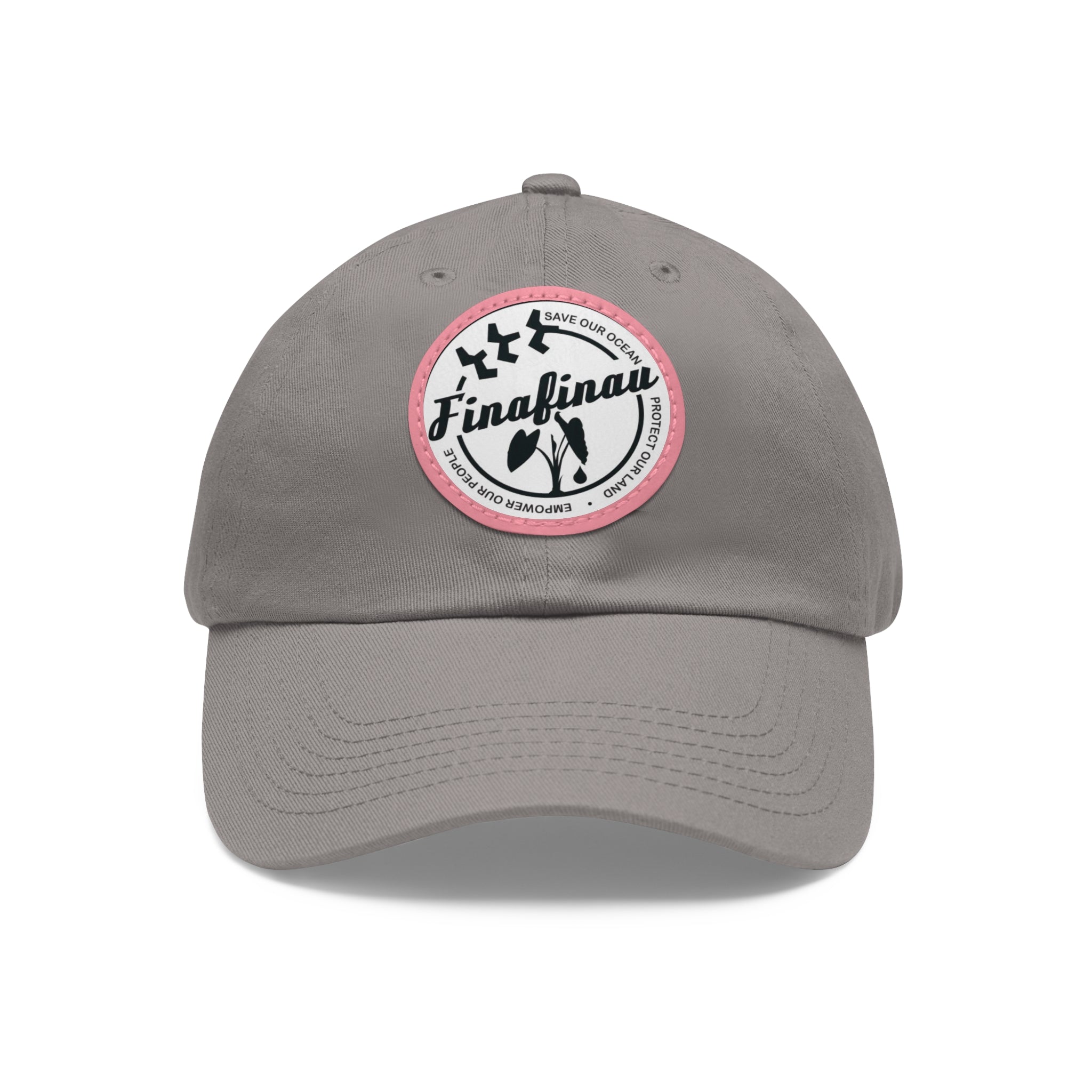 Finafinau Logo — Round Leather Patch Hat