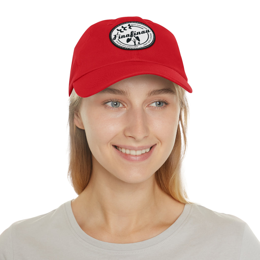 Finafinau Logo — Round Leather Patch Hat