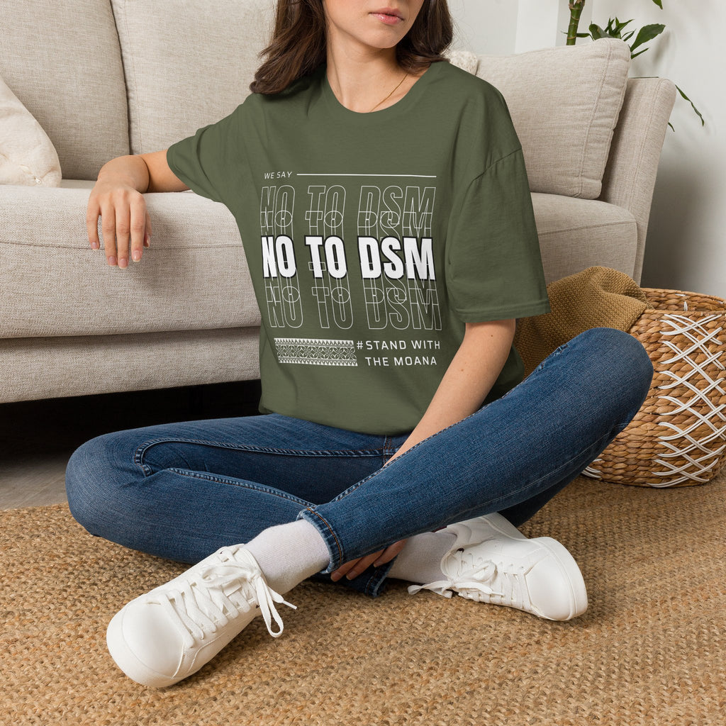 No to DSM (white font) — Unisex Tee