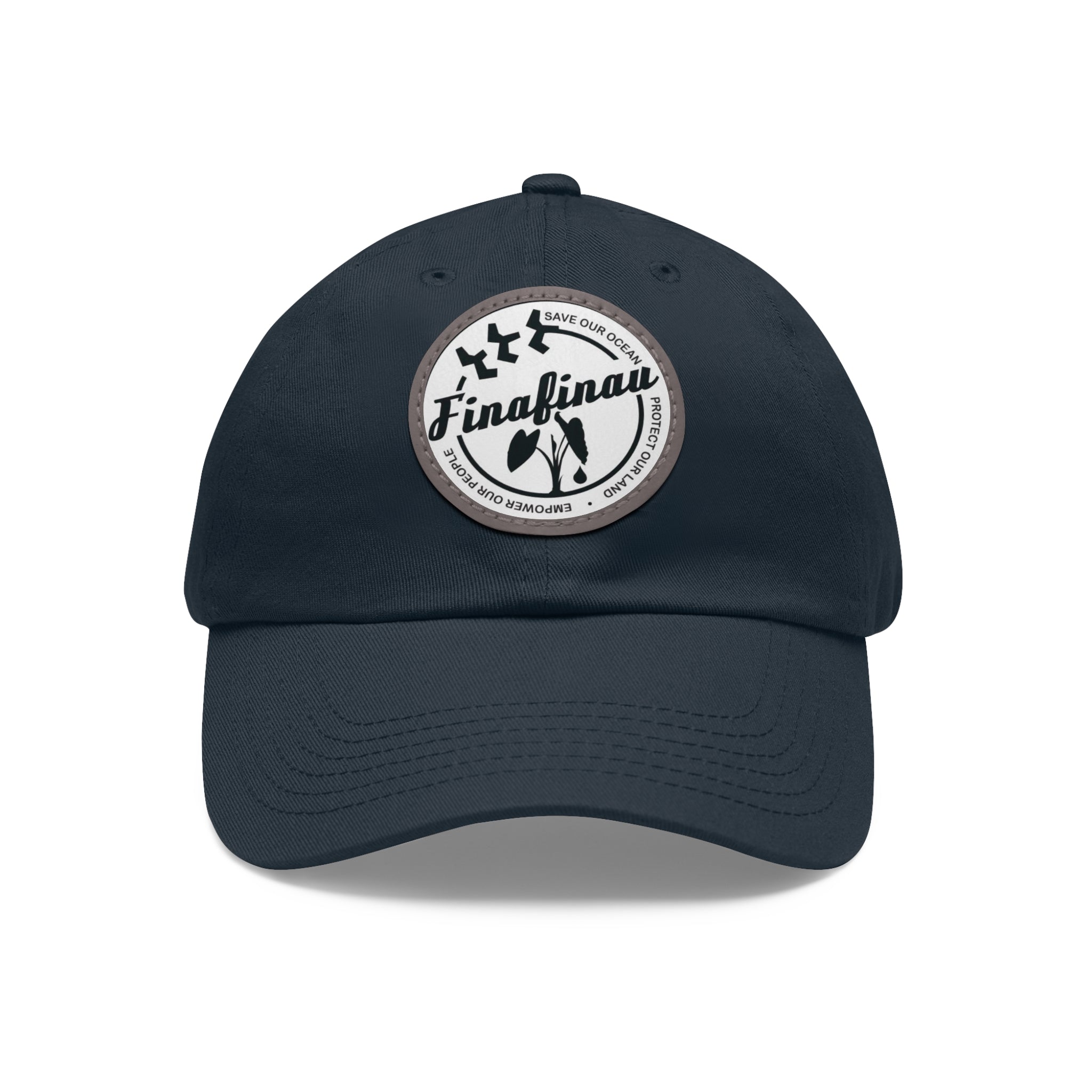 Finafinau Logo — Round Leather Patch Hat