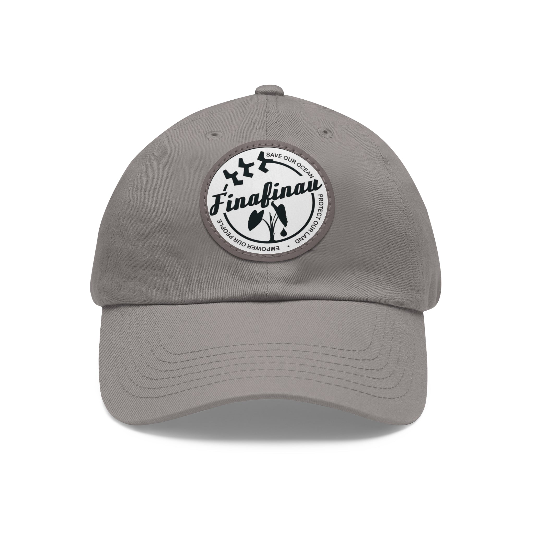 Finafinau Logo — Round Leather Patch Hat