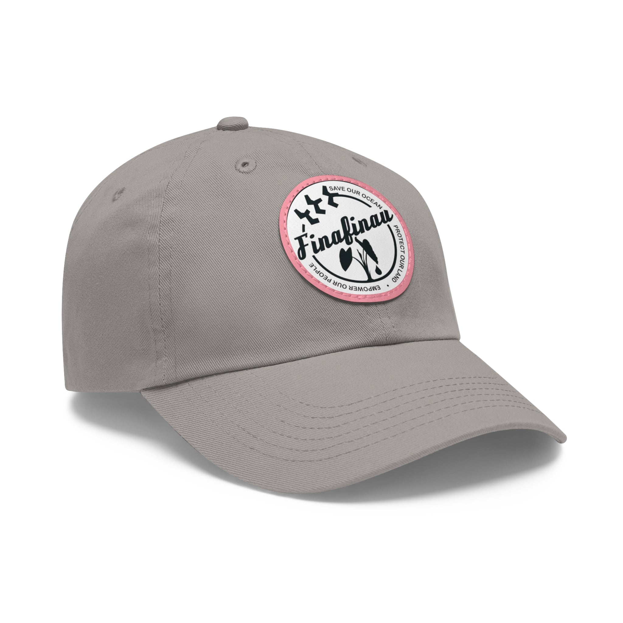 Finafinau Logo — Round Leather Patch Hat