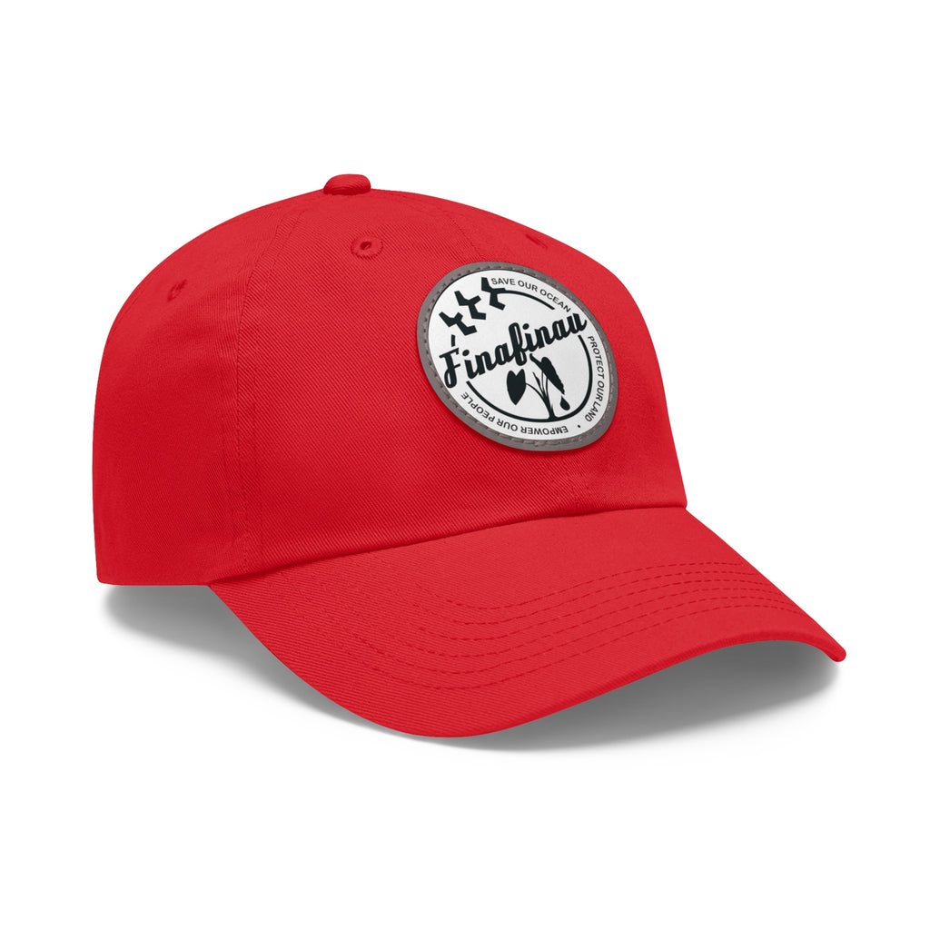 Finafinau Logo — Round Leather Patch Hat