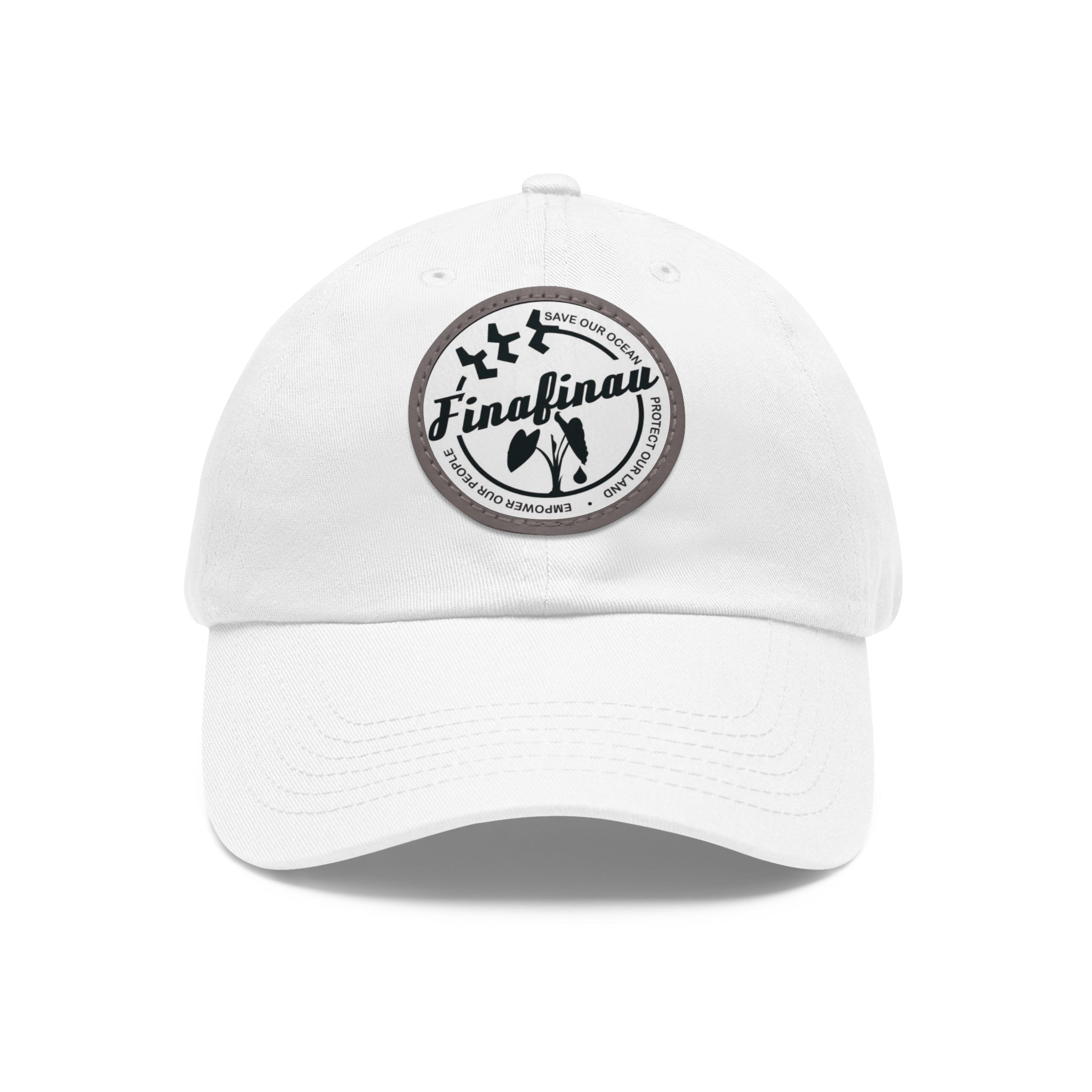 Finafinau Logo — Round Leather Patch Hat