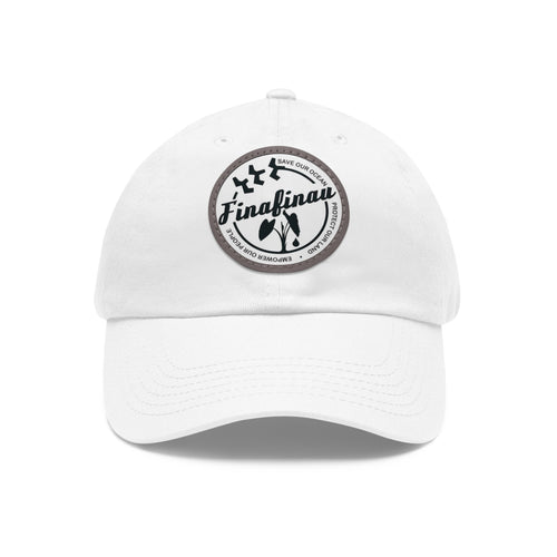 Finafinau Logo — Round Leather Patch Hat