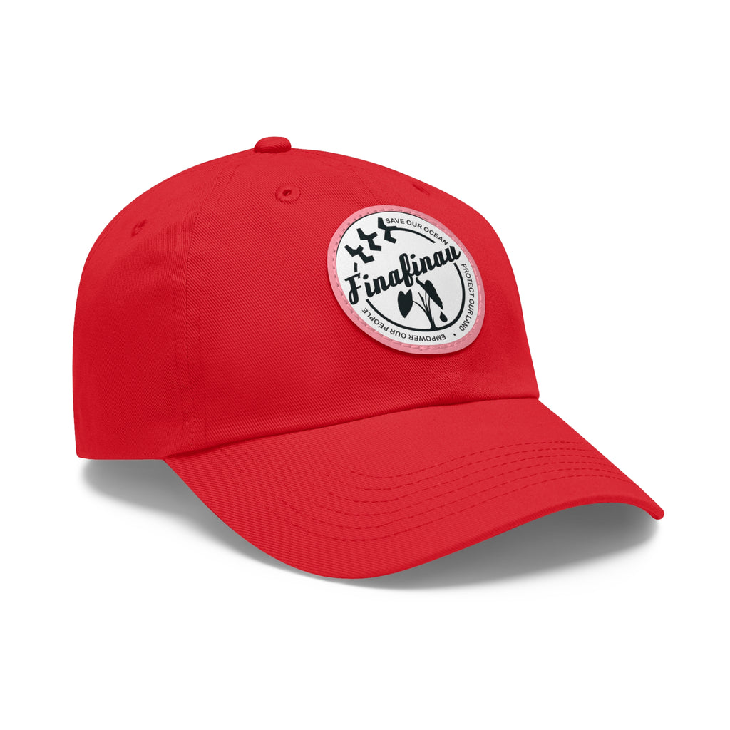 Finafinau Logo — Round Leather Patch Hat