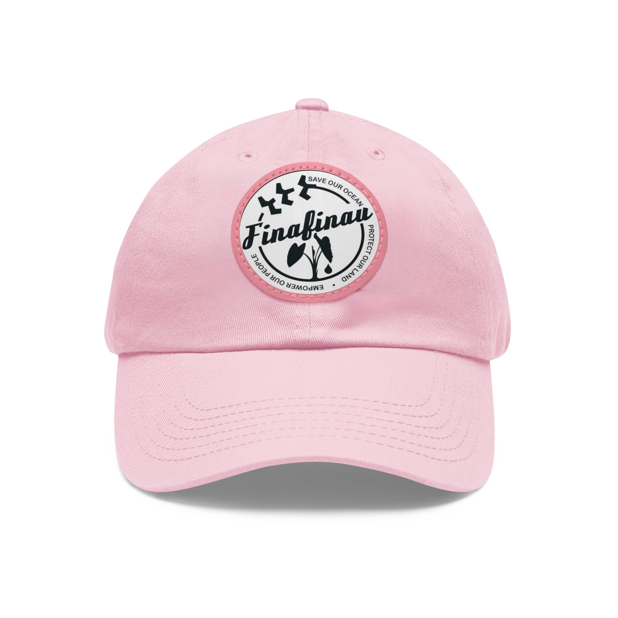 Finafinau Logo — Round Leather Patch Hat