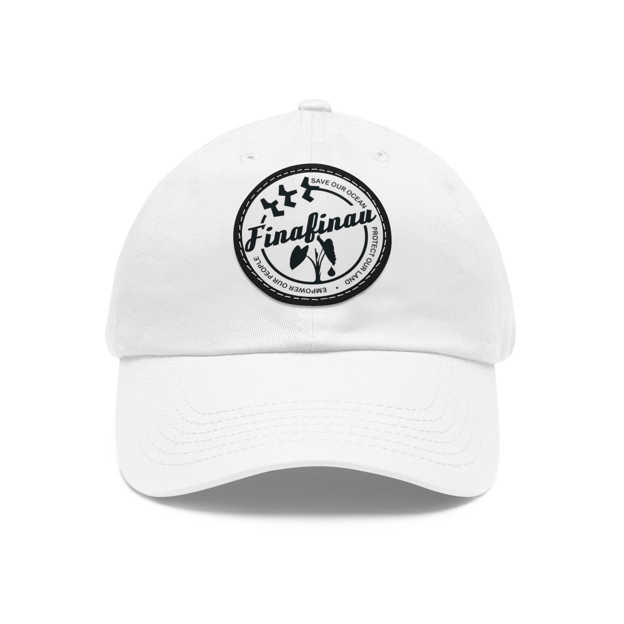 Finafinau Logo — Round Leather Patch Hat