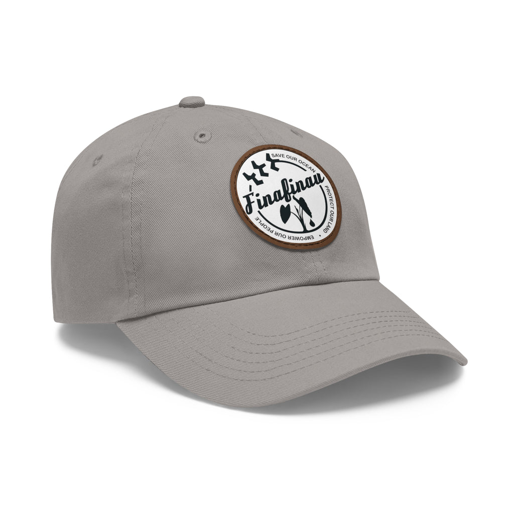 Finafinau Logo — Round Leather Patch Hat