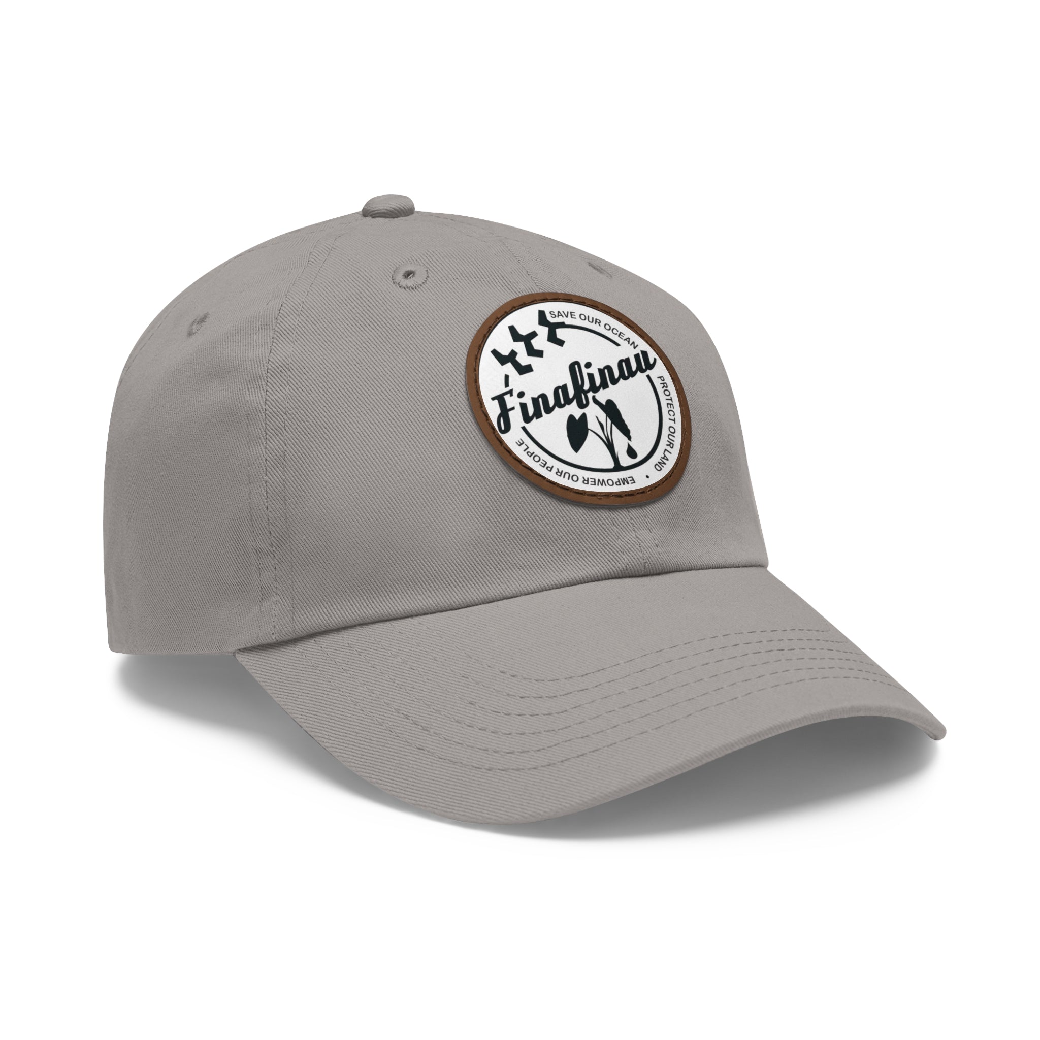 Finafinau Logo — Round Leather Patch Hat