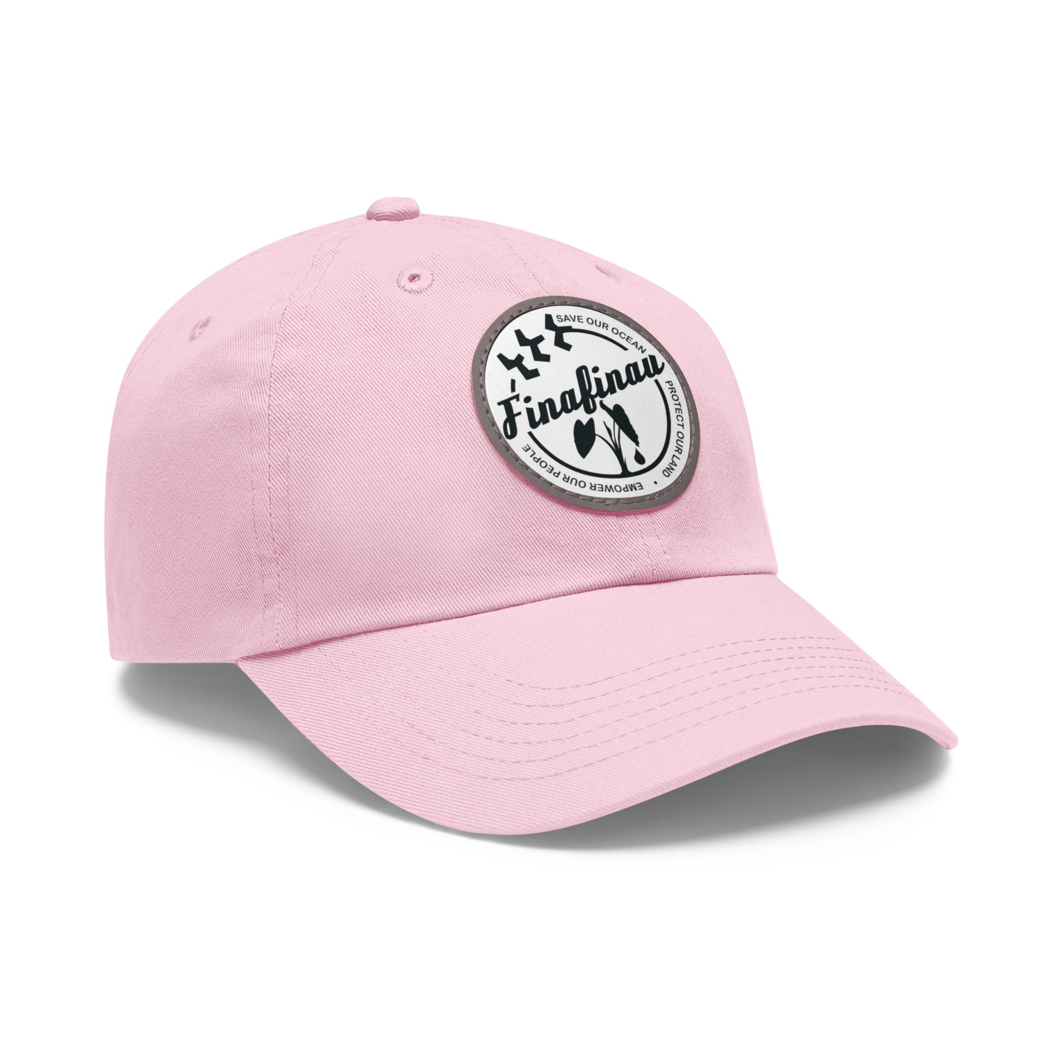 Finafinau Logo — Round Leather Patch Hat