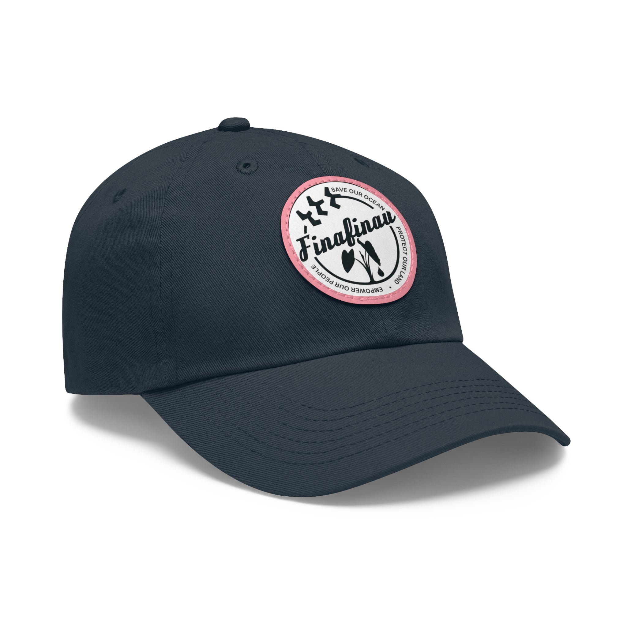 Finafinau Logo — Round Leather Patch Hat