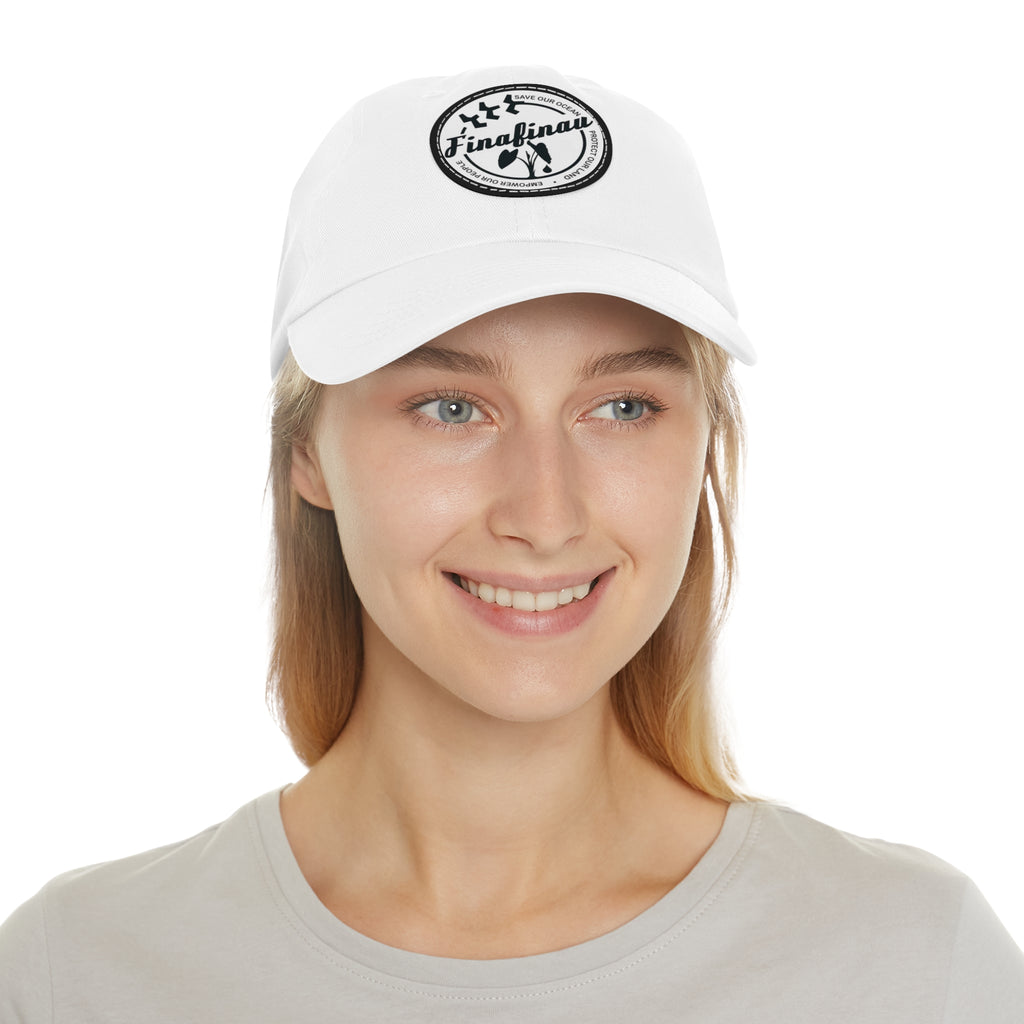 Finafinau Logo — Round Leather Patch Hat