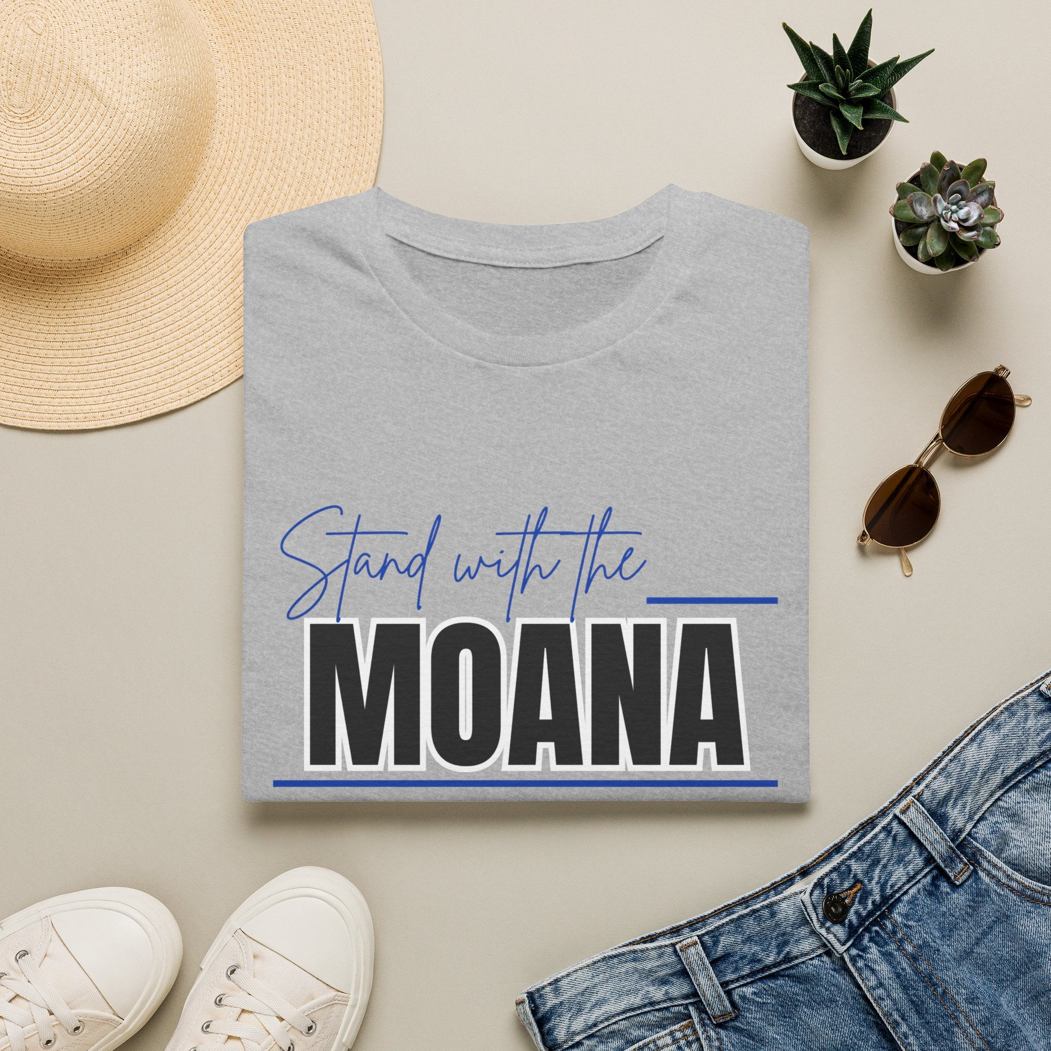 Stand With the Moana T-Shirt (Blue font)