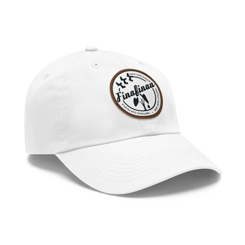 Finafinau Logo — Round Leather Patch Hat