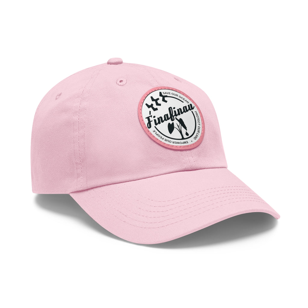 Finafinau Logo — Round Leather Patch Hat