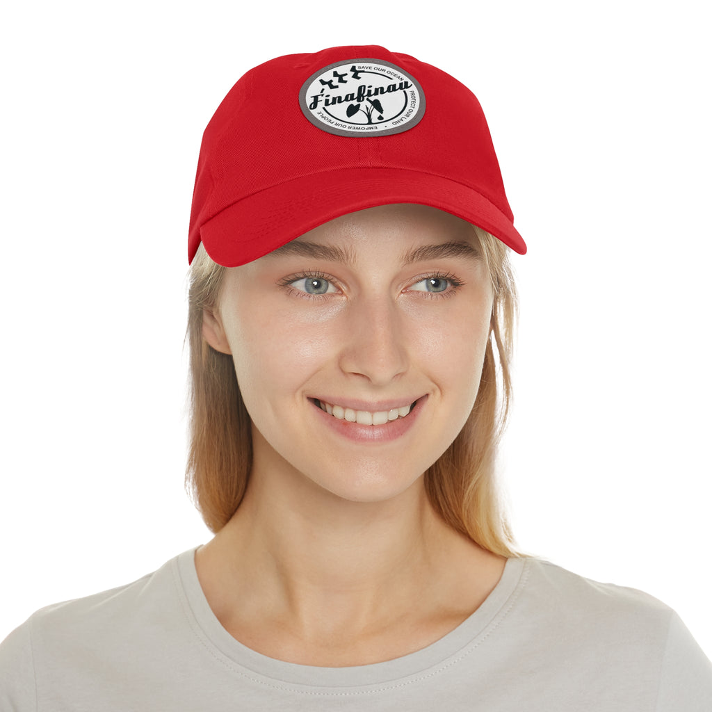 Finafinau Logo — Round Leather Patch Hat