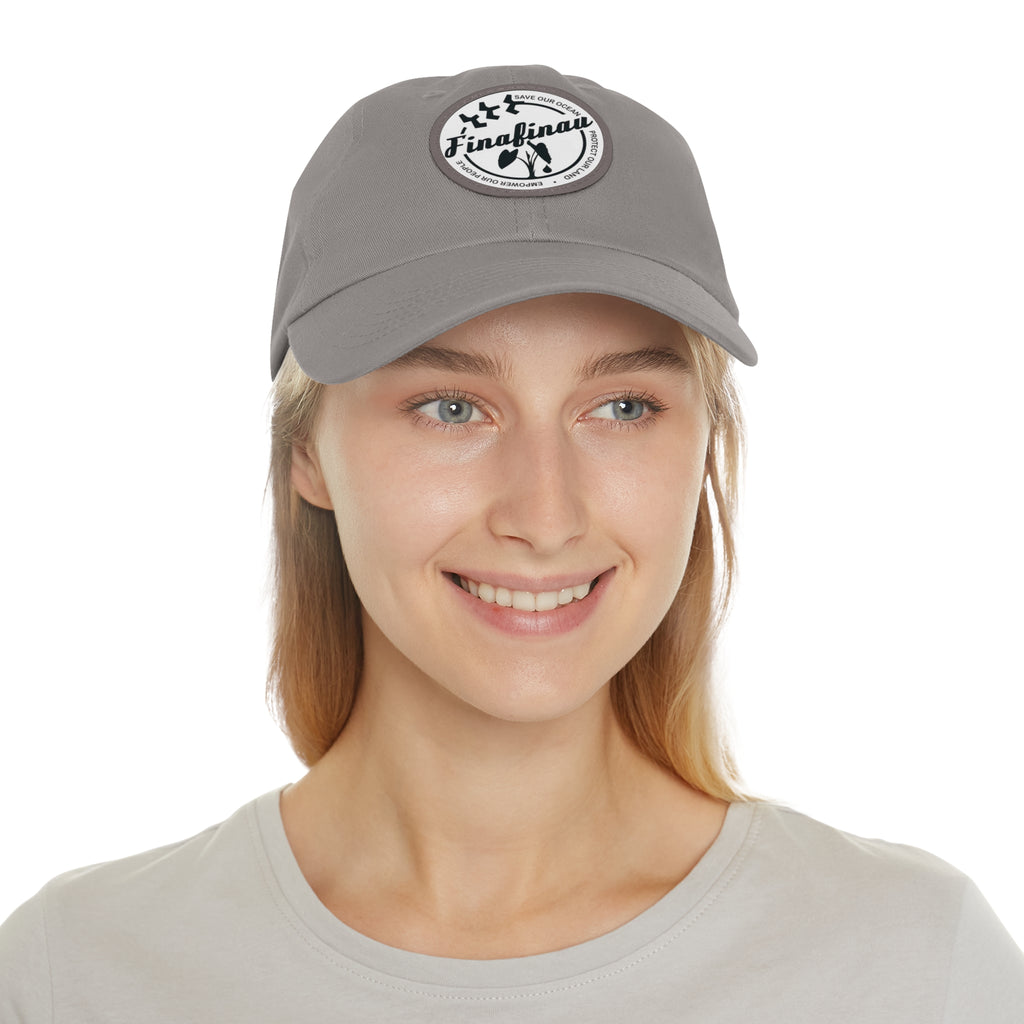 Finafinau Logo — Round Leather Patch Hat