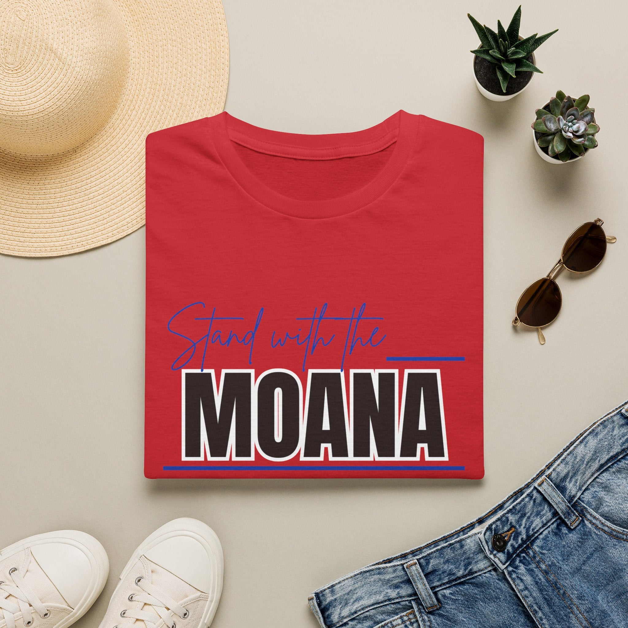 Stand With the Moana T-Shirt (Blue font)