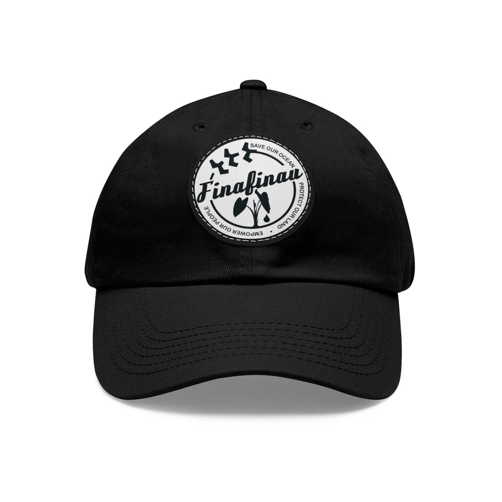 Finafinau Logo — Round Leather Patch Hat