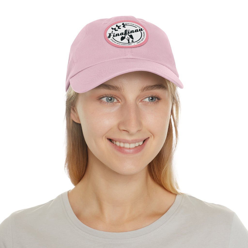 Finafinau Logo — Round Leather Patch Hat