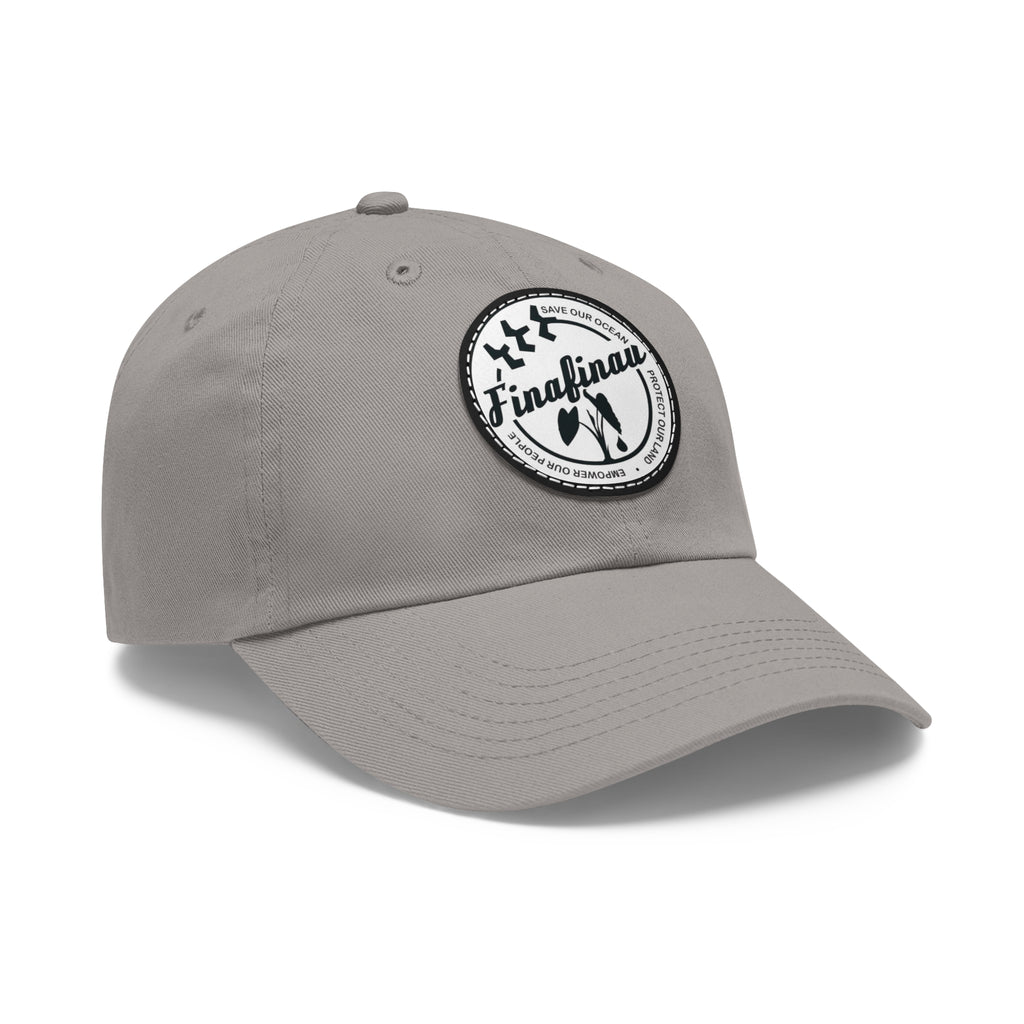 Finafinau Logo — Round Leather Patch Hat