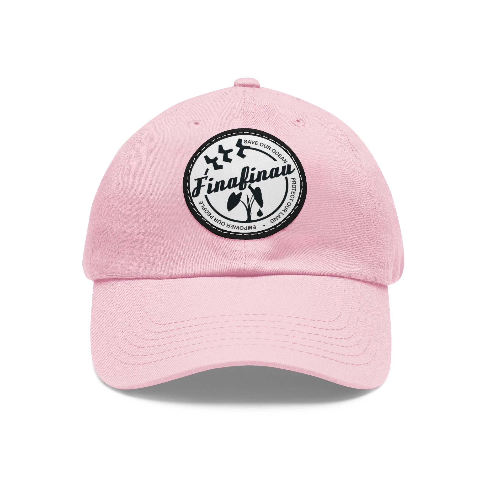 Finafinau Logo — Round Leather Patch Hat