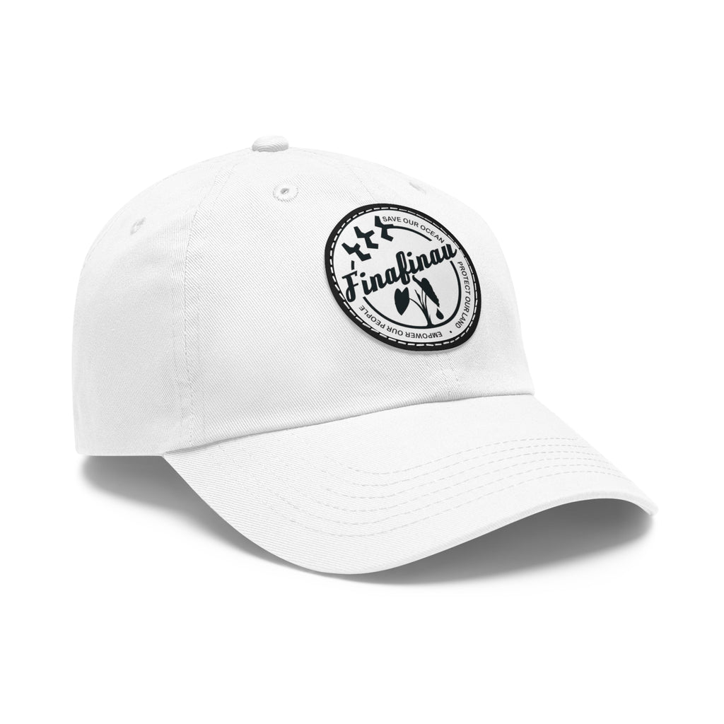 Finafinau Logo — Round Leather Patch Hat