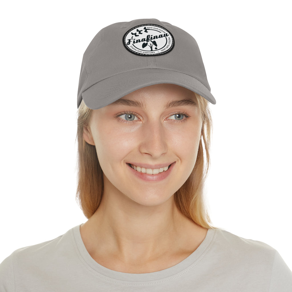 Finafinau Logo — Round Leather Patch Hat