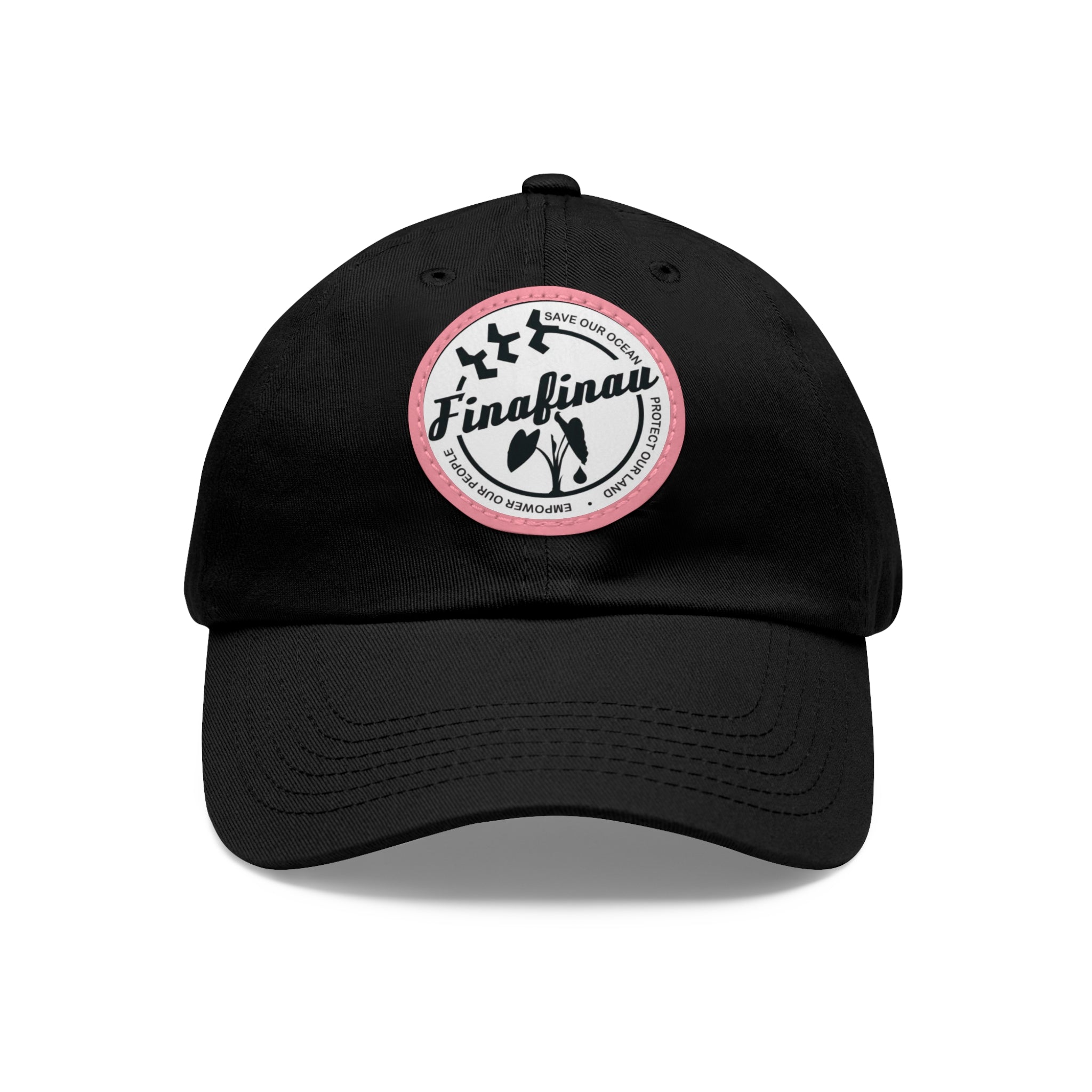 Finafinau Logo — Round Leather Patch Hat