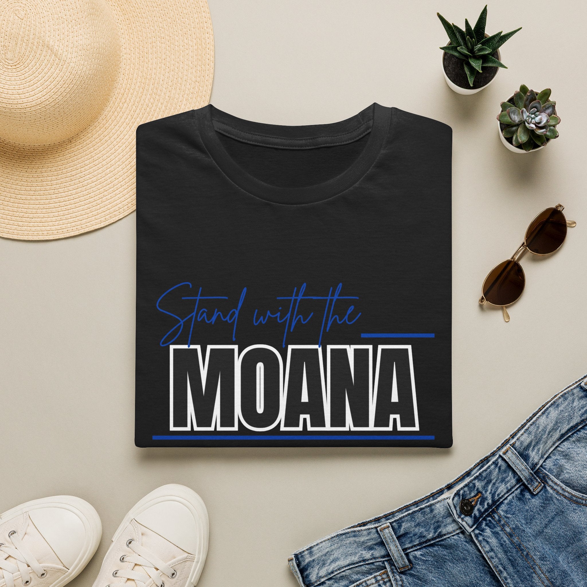 Stand With the Moana T-Shirt (Blue font)